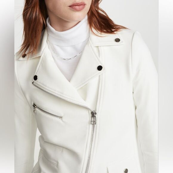 NWT VERONICA BEARD Scuba Hadley Jacket White Size 2 Dickey Compatible - Picture 3 of 12